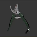 Green Garden Pruning Shears With Sharp Metal Blades And Ergonomic Handles